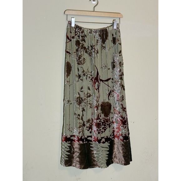 oilily womens S Skirt Maxi Burnout Velvet Fairycore Whimsygoth Swiftie - Picture 14 of 15
